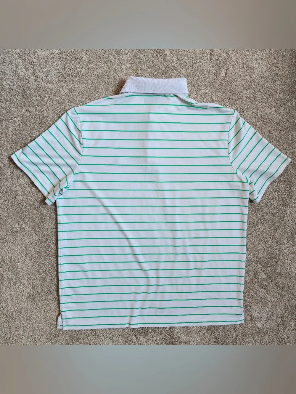 POLO GOLF RALPH  LAUREN Performance Shirt Mens L Mint Green Striped